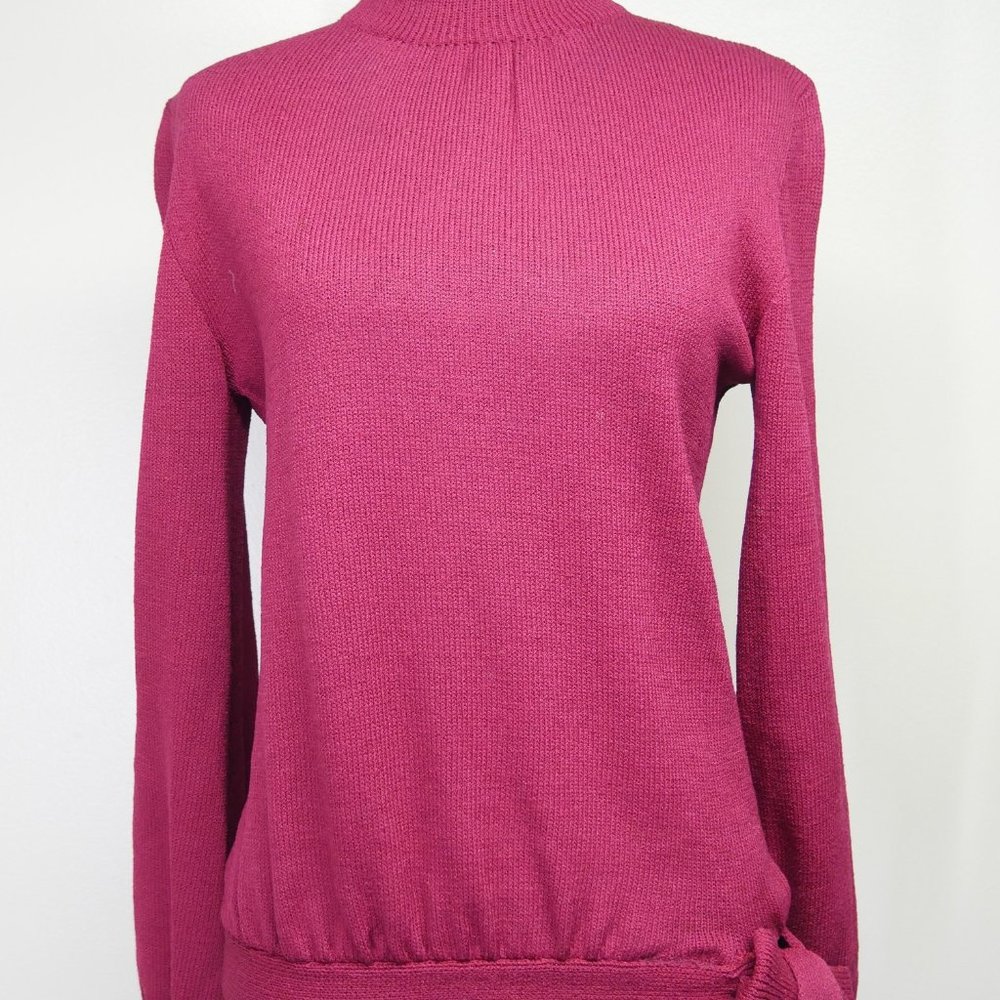 EE Imports Vintage Burgundy Wool Blend Sweater 10
